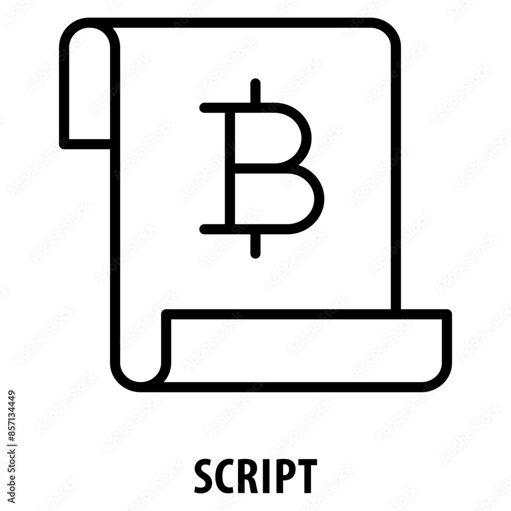 Script Icon simple and easy to edit for your design elements Script Icon simple and easy to edit for your design elements