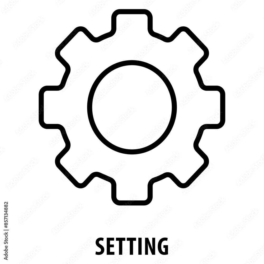 Setting Icon simple and easy to edit for your design elements Setting Icon simple and easy to edit for your design elements