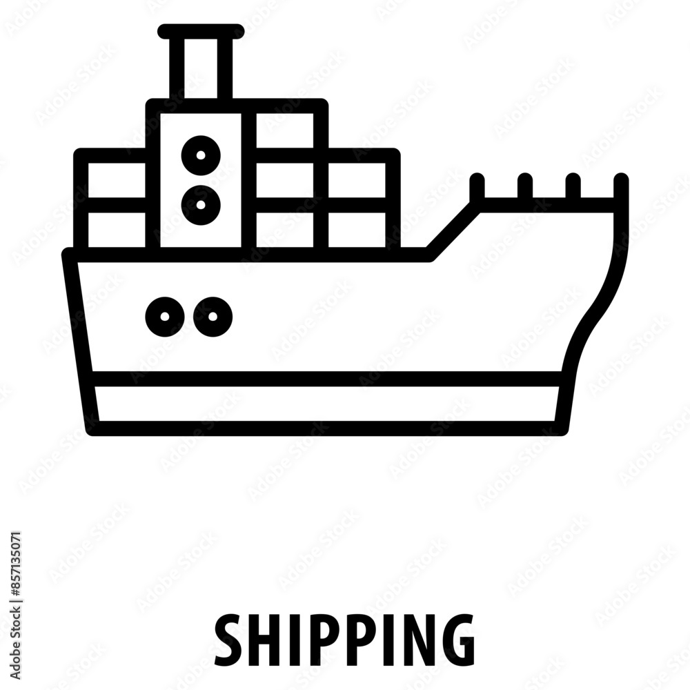 Shipping Icon simple and easy to edit for your design elements Shipping Icon simple and easy to edit for your design elements