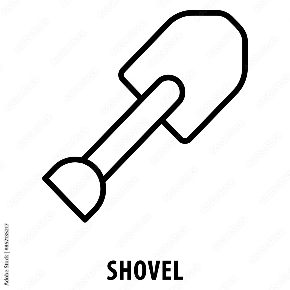 Shovel Icon simple and easy to edit for your design elements Shovel Icon simple and easy to edit for your design elements