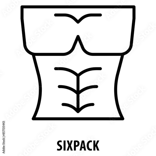 Sixpack Icon simple and easy to edit for your design elements