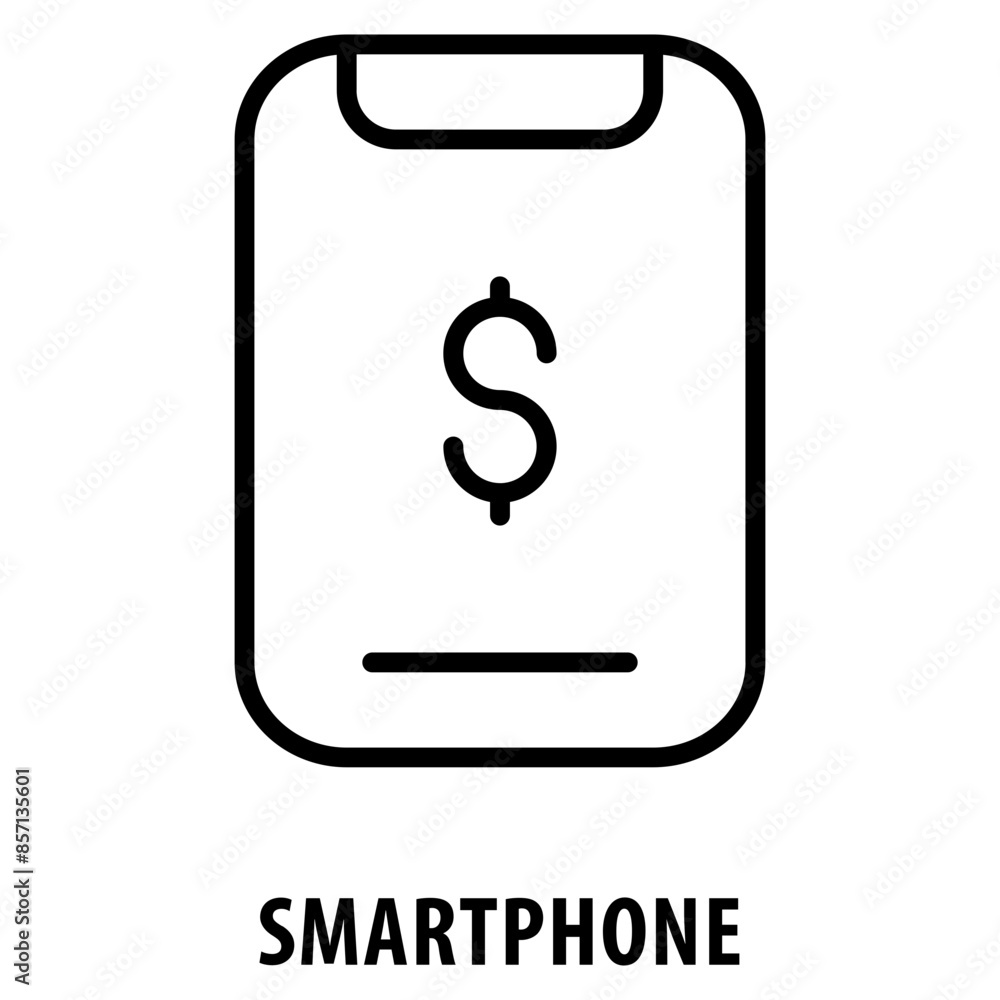 Smartphone Icon simple and easy to edit for your design elements Smartphone Icon simple and easy to edit for your design elements