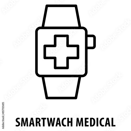 Smartwach Medical Icon simple and easy to edit for your design elements