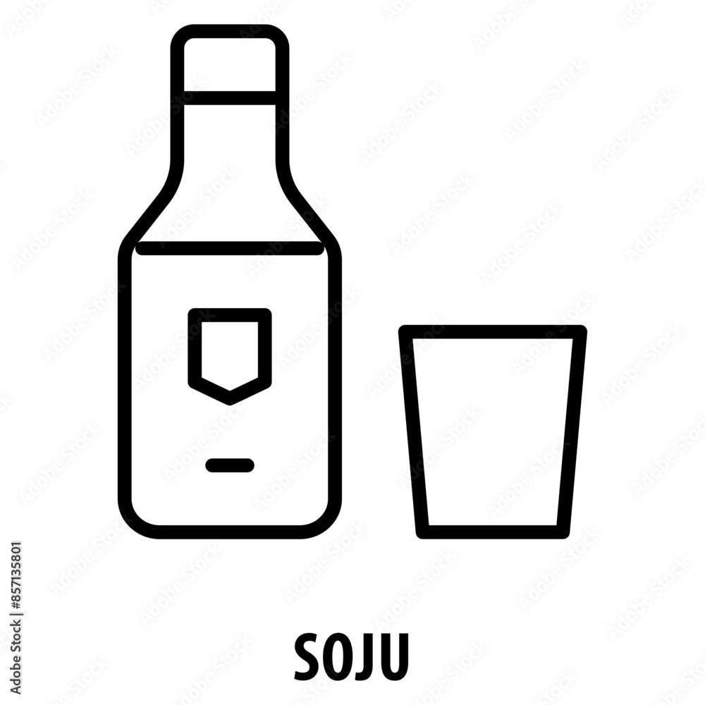 Soju Icon simple and easy to edit for your design elements Soju Icon simple and easy to edit for your design elements