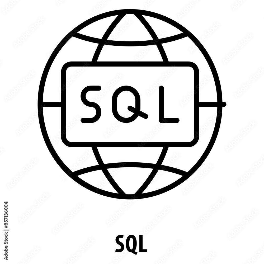 SQL Icon simple and easy to edit for your design elements SQL Icon simple and easy to edit for your design elements
