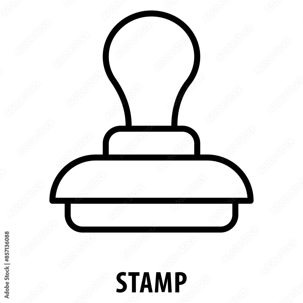 Stamp Icon simple and easy to edit for your design elements