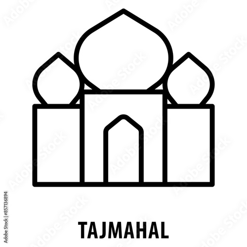 Tajmahal Icon simple and easy to edit for your design elements