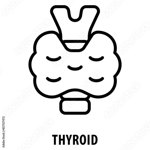 thyroid Icon simple and easy to edit for your design elements