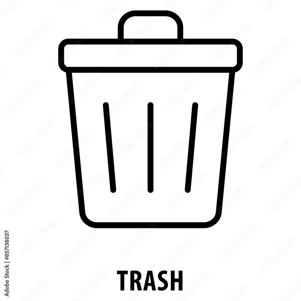 Trash Icon simple and easy to edit for your design elements Trash Icon simple and easy to edit for your design elements
