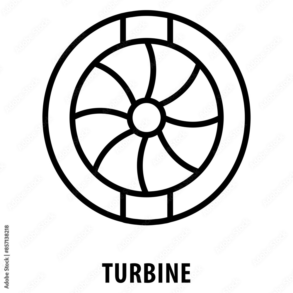 Turbine Icon simple and easy to edit for your design elements Turbine Icon simple and easy to edit for your design elements