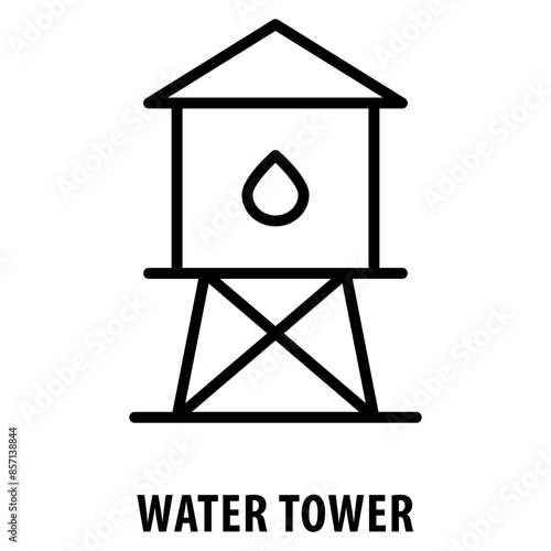 Water Tower Icon simple and easy to edit for your design elements