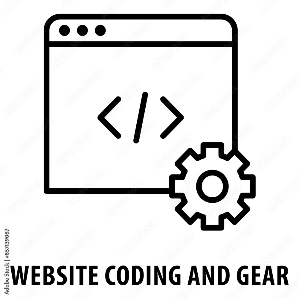 website coding and gear Icon simple and easy to edit for your design elements website coding and gear Icon simple and easy to edit for your design elements
