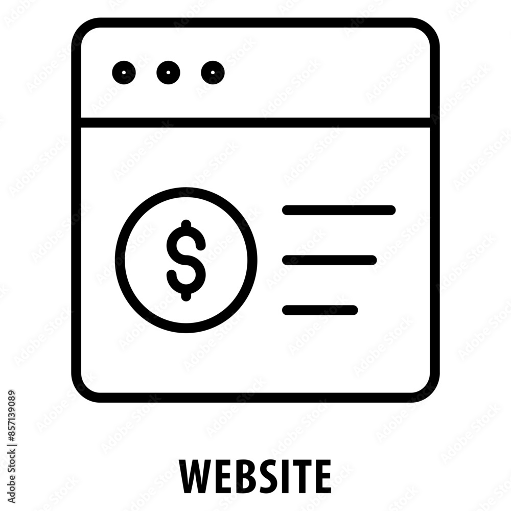 Website Icon simple and easy to edit for your design elements Website Icon simple and easy to edit for your design elements