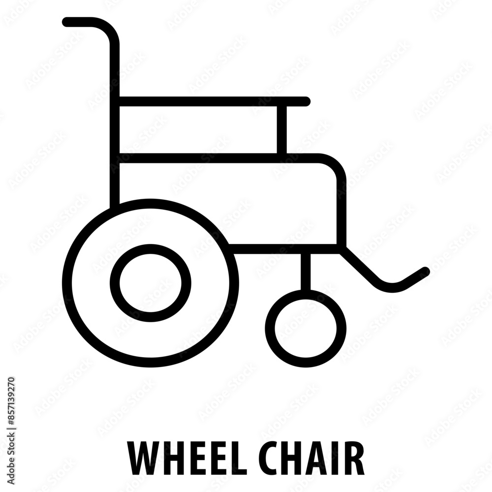 Wheel Chair Icon simple and easy to edit for your design elements Wheel Chair Icon simple and easy to edit for your design elements
