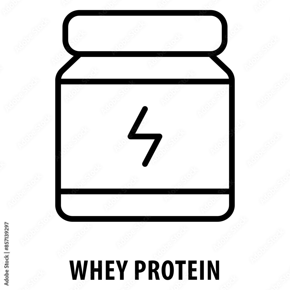 Whey Protein Icon simple and easy to edit for your design elements Whey Protein Icon simple and easy to edit for your design elements