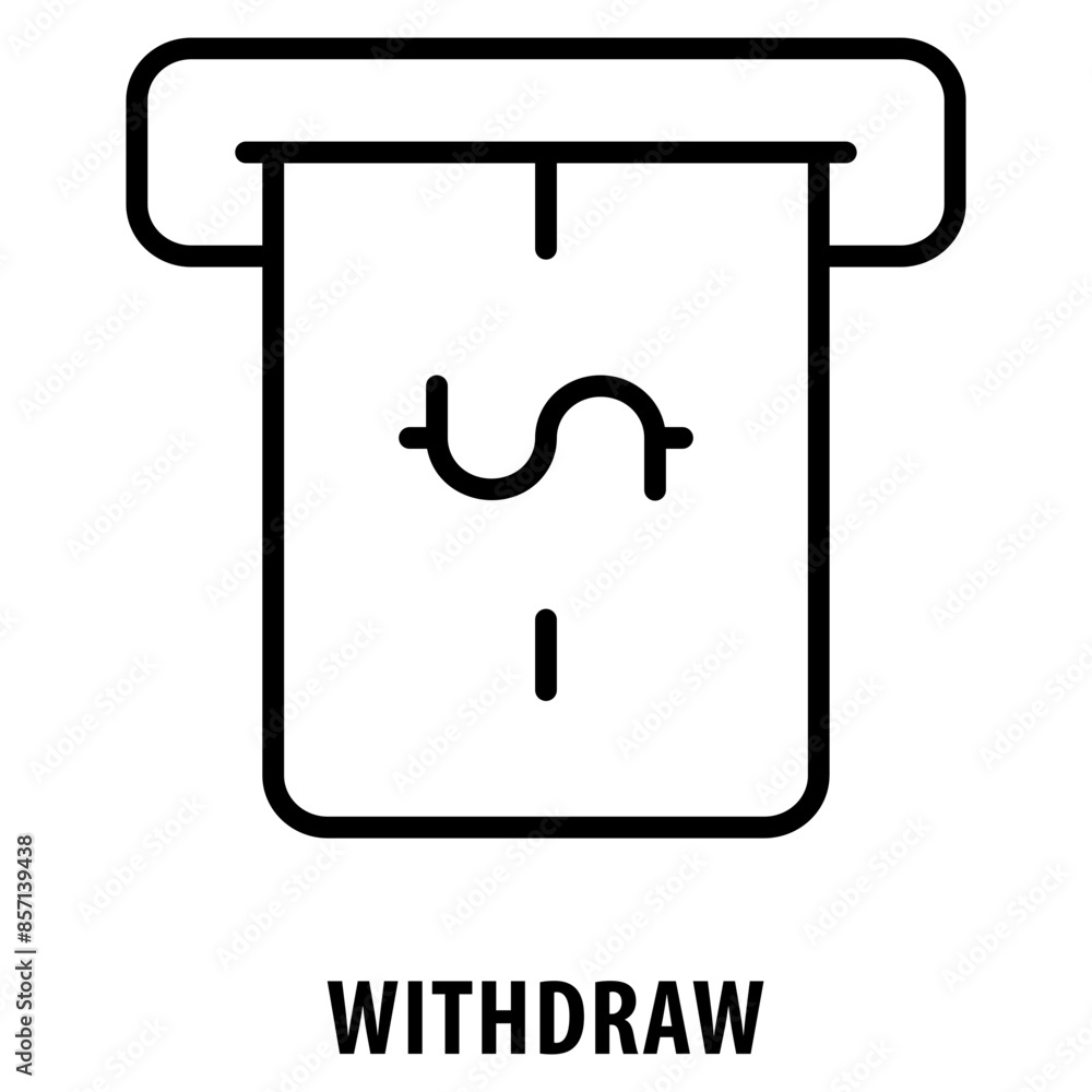 Withdraw Icon simple and easy to edit for your design elements Withdraw Icon simple and easy to edit for your design elements