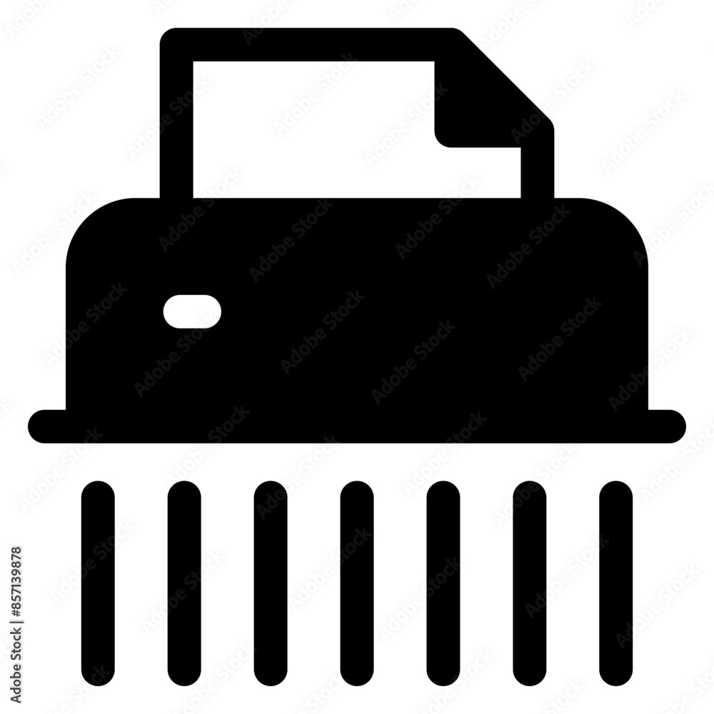 shredder glyph icon vector illustration isolated on white background shredder glyph icon vector illustration isolated on white background