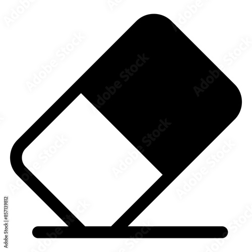eraser glyph icon vector illustration isolated on white background