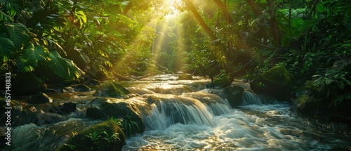 Tranquil Jungle Stream.