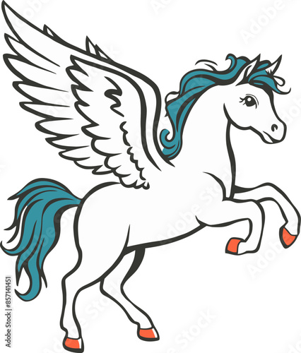 horse with wings illustration