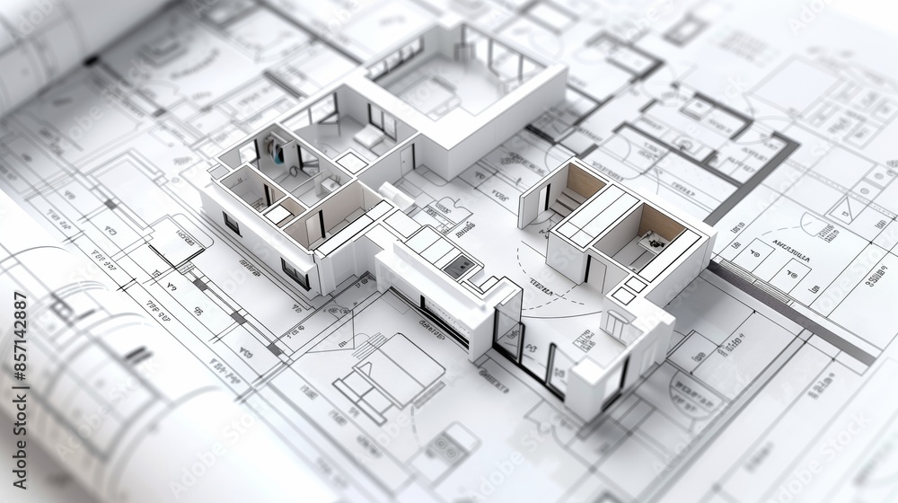 Floor plan icons and blueprints signify meticulous planning and organization in subleasing properties. Floor plan icons and blueprints signify meticulous planning and organization in subleasing properties.