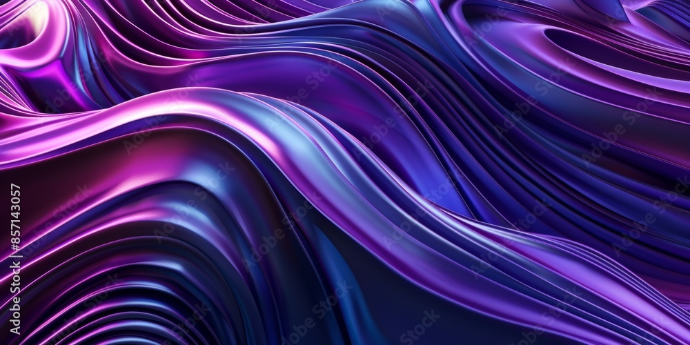 Neon Wave Background. Abstract background with a purple and blue ...