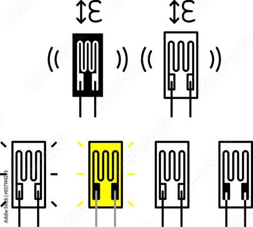 Strain gauge sensor icon , vector illustration