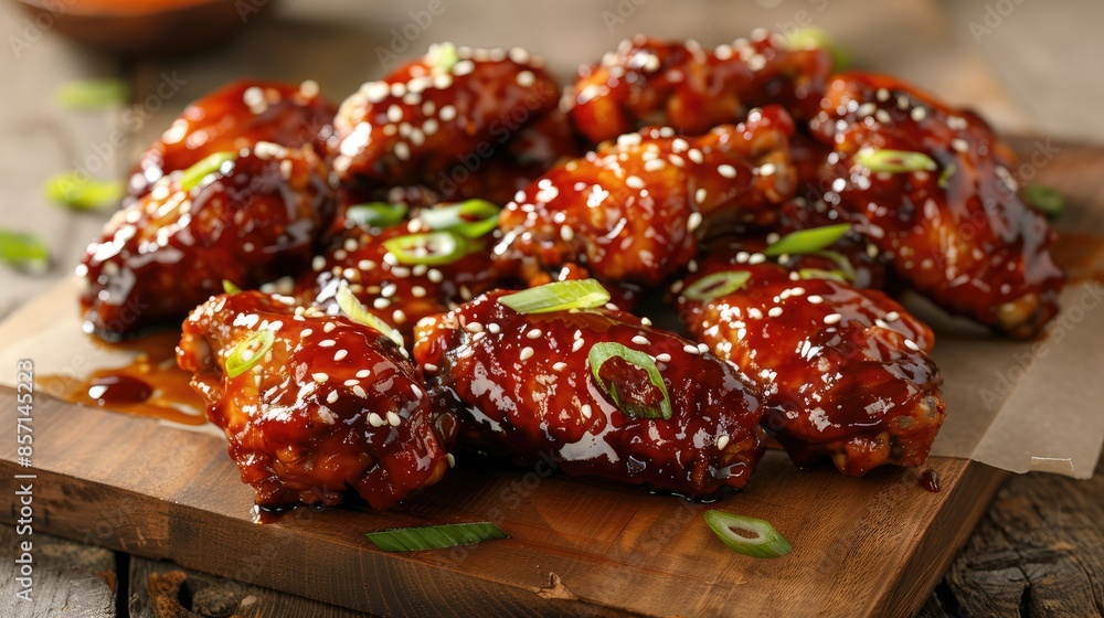 barbecue chicken wings with white sesame AI generated barbecue chicken wings with white sesame AI generated