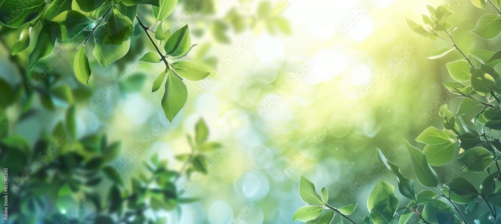 Beautiful nature green leaves on a blurred background. Beautiful nature green leaves on a blurred background.
