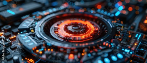 Wallpaper Mural Futuristic Technology Abstract Background. Torontodigital.ca