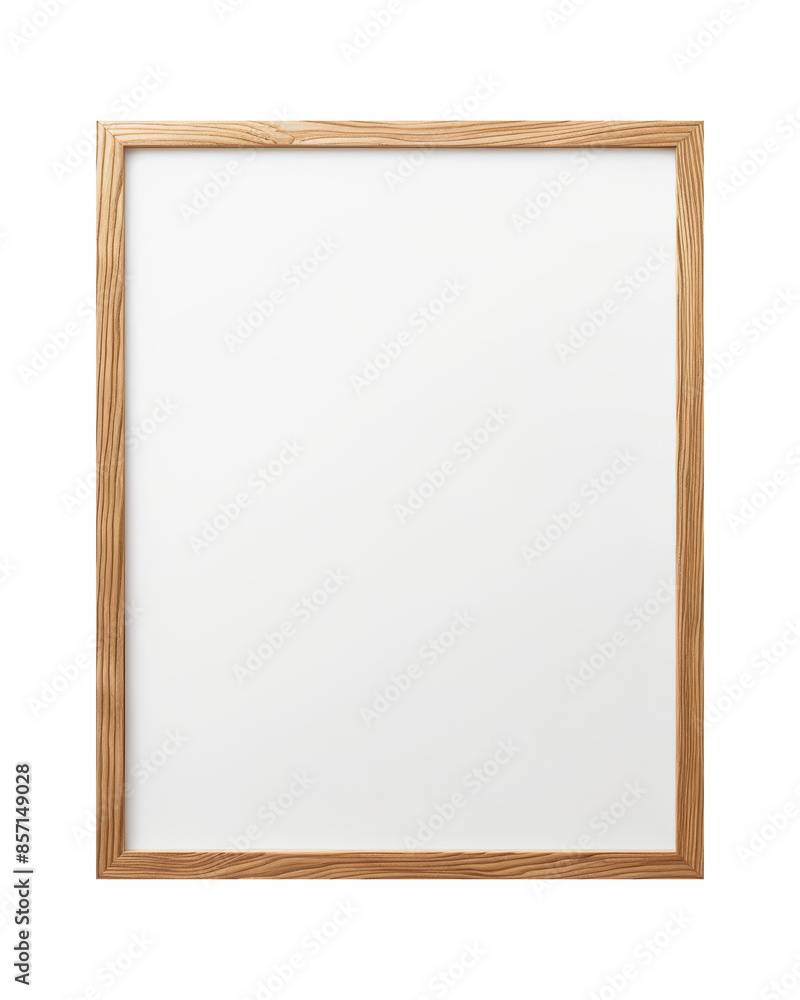 Natural Oak Wooden Frame with Blank Vertical Canvas for Custom Art and Photography Displays. Natural Oak Wooden Frame with Blank Vertical Canvas for Custom Art and Photography Displays.