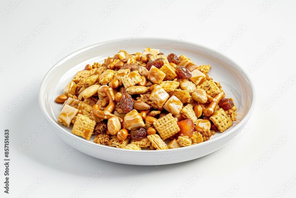 Candied Pretzel Trail Mix with Crunchy Nuts and Caramel Glaze Candied Pretzel Trail Mix with Crunchy Nuts and Caramel Glaze