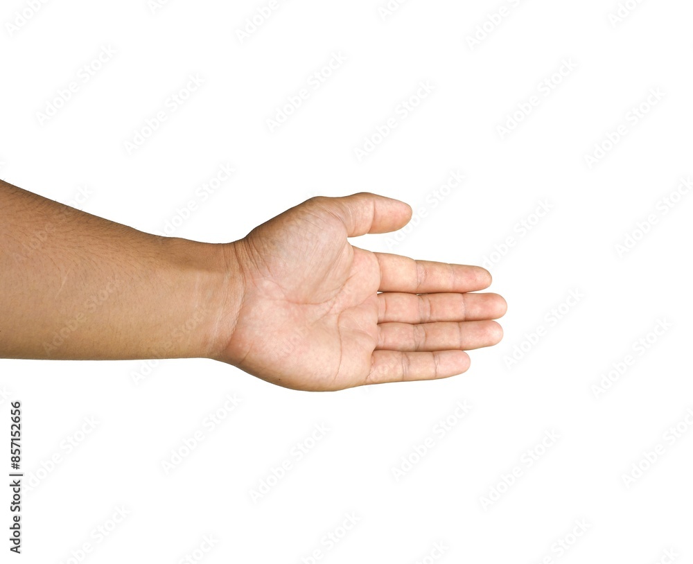The man's hands open and stretched forward as if to help. Or doing handshake or about to grab with business concept isolated on white background. The man's hands open and stretched forward as if to help. Or doing handshake or about to grab with business concept isolated on white background.