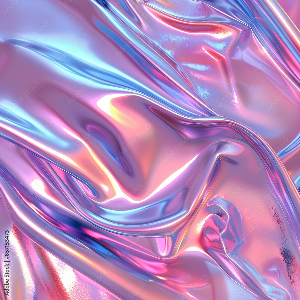 Obraz premium Shiny Purple and Blue Plastic Waves Background