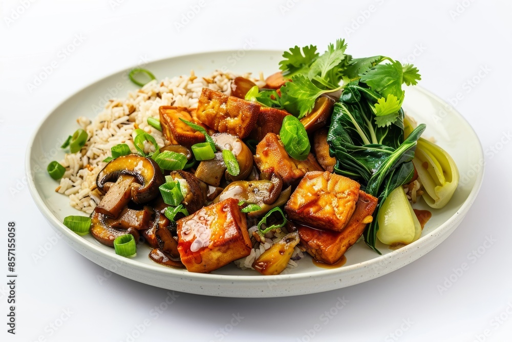 Vibrant Camping Tofu Skin Stir-Fry with Bok Choy and Spicy Chile de Arbol Vibrant Camping Tofu Skin Stir-Fry with Bok Choy and Spicy Chile de Arbol