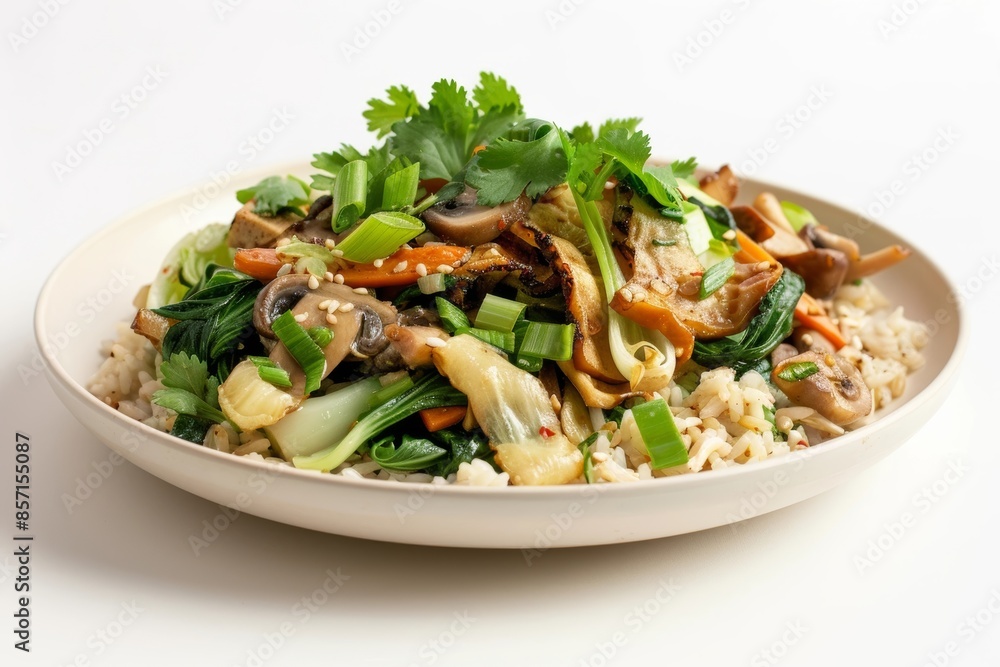 Tofu Skin Stir-Fry with Shiitake Mushrooms and Spicy Chile de Arbol, Perfect for Camping Tofu Skin Stir-Fry with Shiitake Mushrooms and Spicy Chile de Arbol, Perfect for Camping