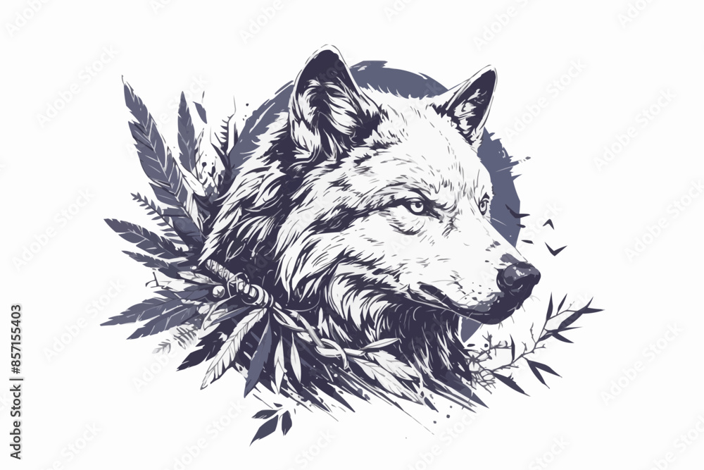 illustration of a wolf illustration of a wolf