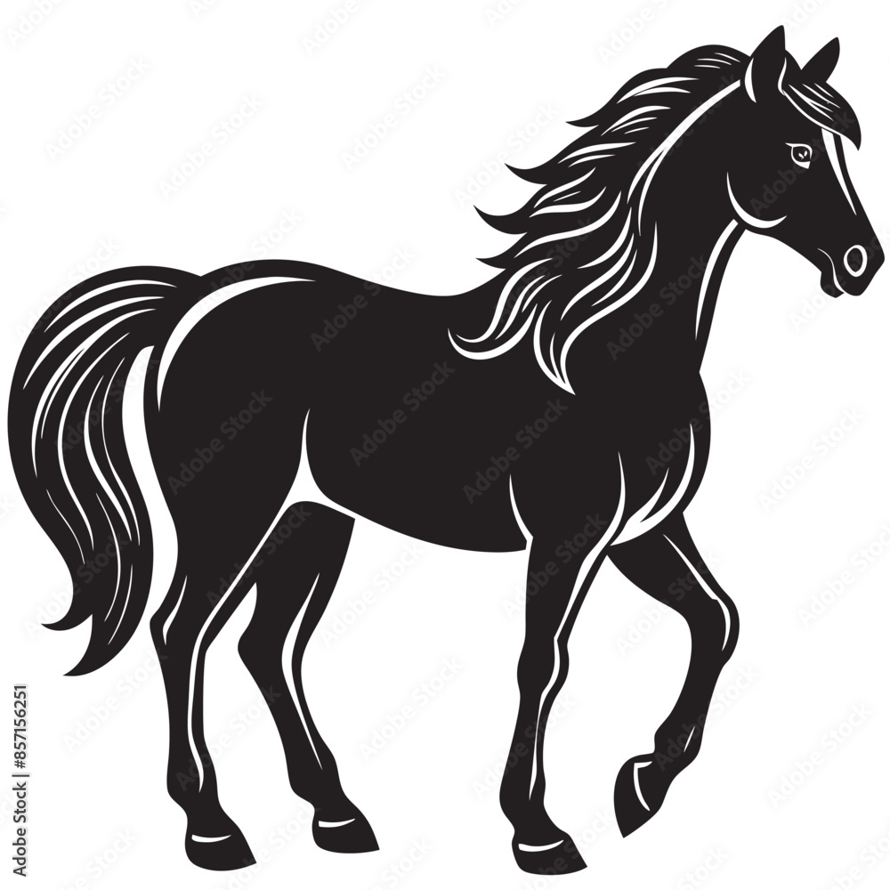 Obraz premium horse silhouette isolated on white