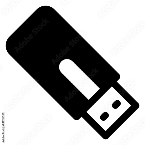 usb drive  glyph  icon vector illustration isolated on white background