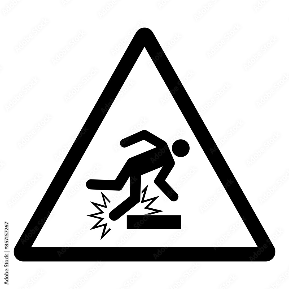 Watch Your Step Symbol Sign,Vector Illustration, Isolated On White ...