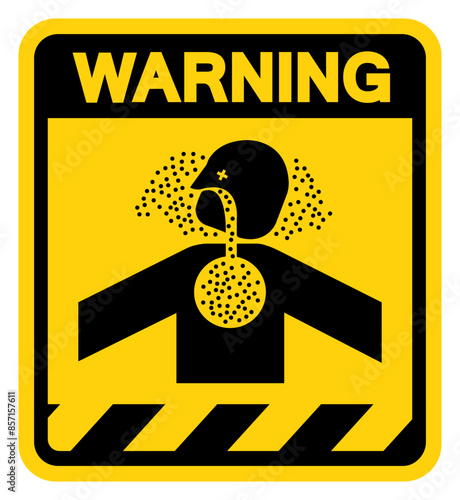 Toxic Gases Asphyxiation Warning Sign, Vector Illustration, Isolate On White Background Label .EPS10