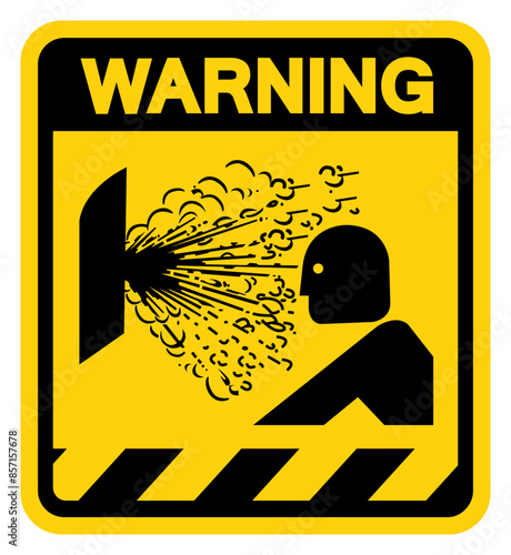Explosion Release of Pressure Warning Sign, Vector Illustration, Isolate On White Background Label .EPS10