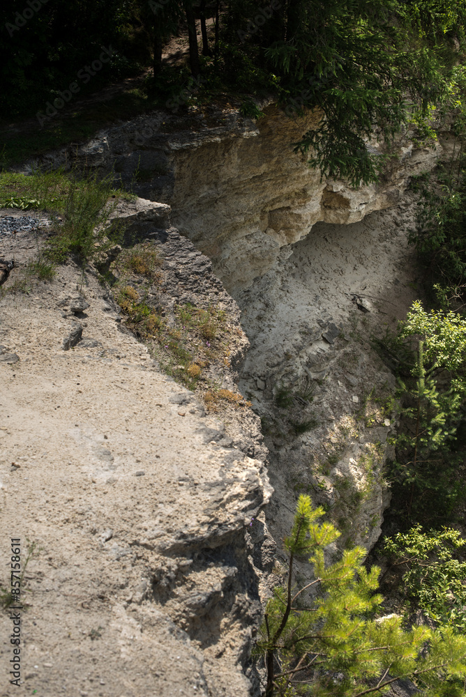Obraz premium Sand cliffs, geological rocks.