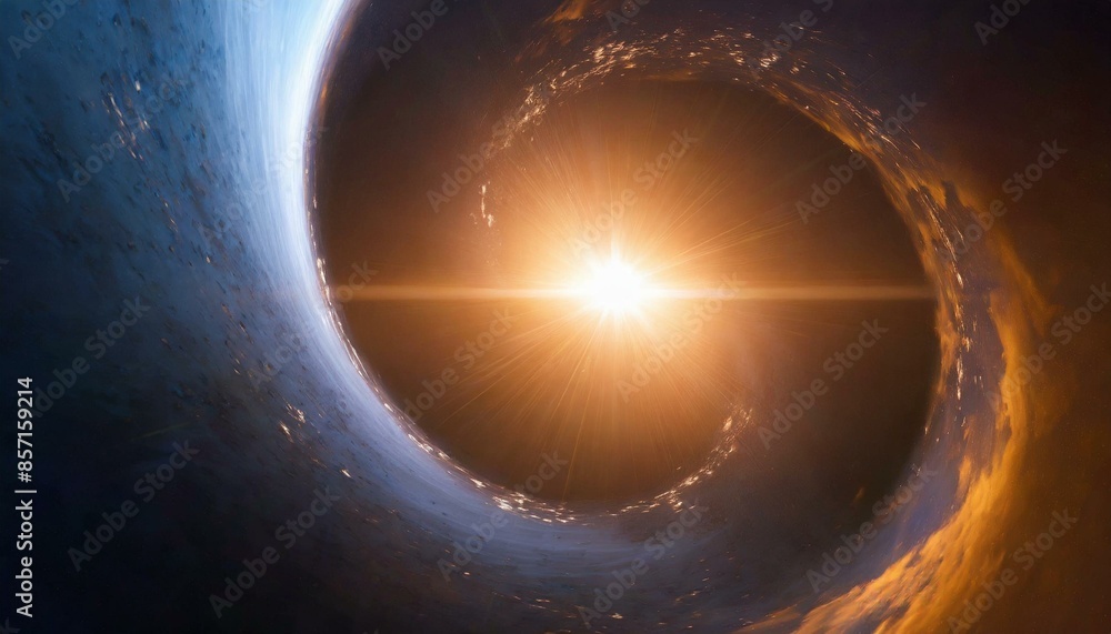 Obraz premium spiral dust with lens flare