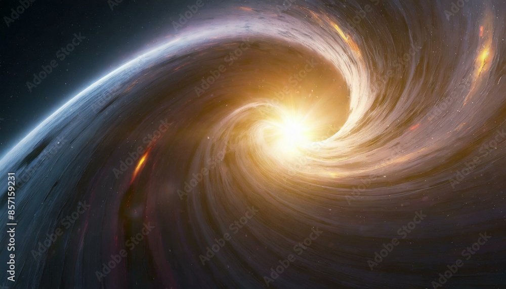 spiral dust with lens flare 