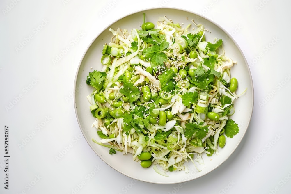 Verdant Camouflage Salad with Napa Cabbage and Edamame Beans Verdant Camouflage Salad with Napa Cabbage and Edamame Beans