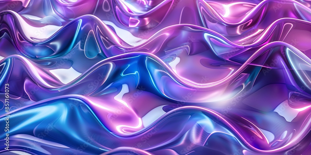 Shiny Purple and Blue Plastic Waves Background Shiny Purple and Blue Plastic Waves Background