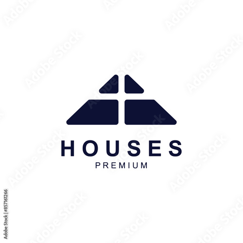 Modern home house logo vector icon illustration.