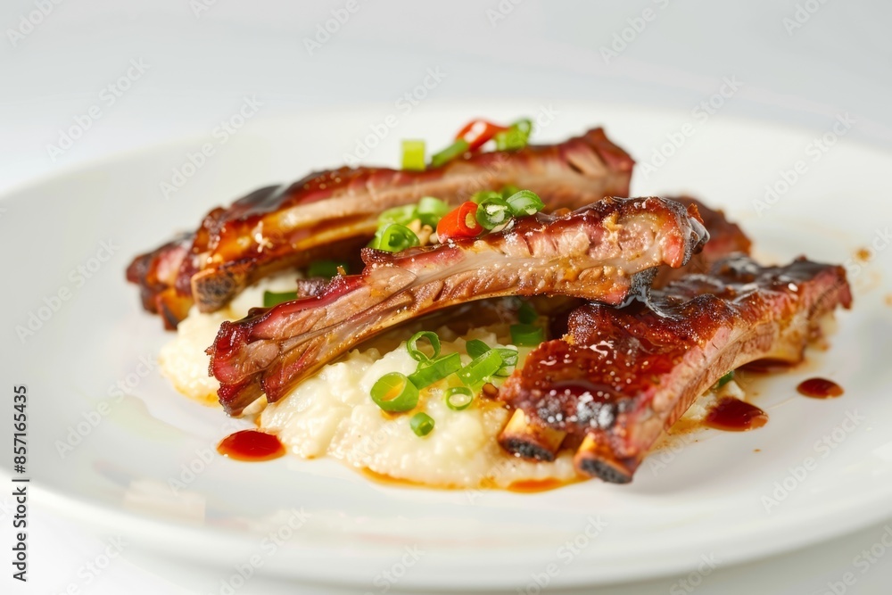 Succulent Caramel Riblets with a Spicy Garnish Succulent Caramel Riblets with a Spicy Garnish