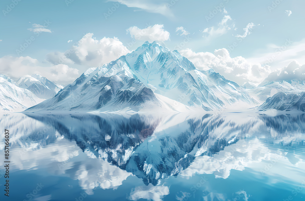 Obraz premium landscape with mountains and snow